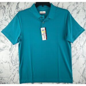 Grand Slam Performance Mens Polo Shirt Size M Tahitian Teal UPF 50 Stretch Dry